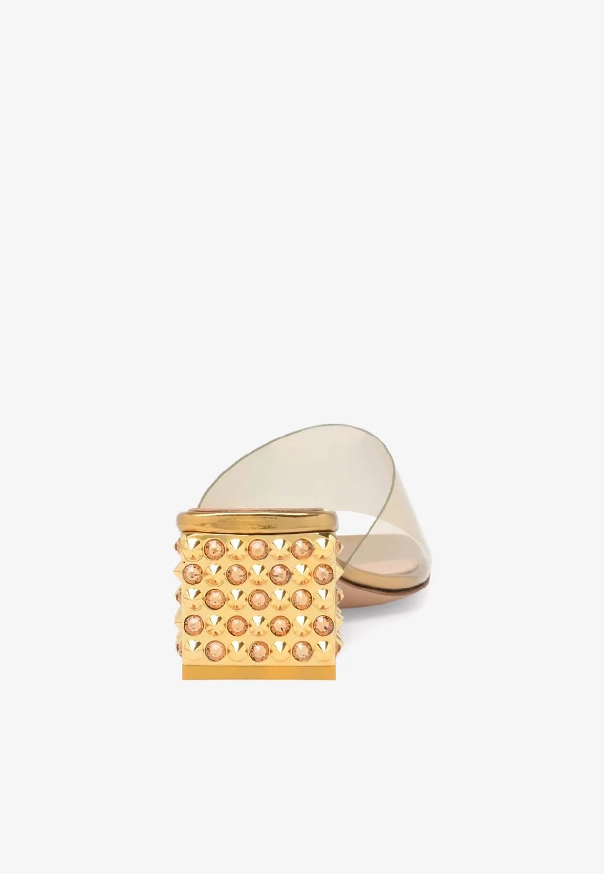 Kara 45 Crystal and Stud Embellished Mules