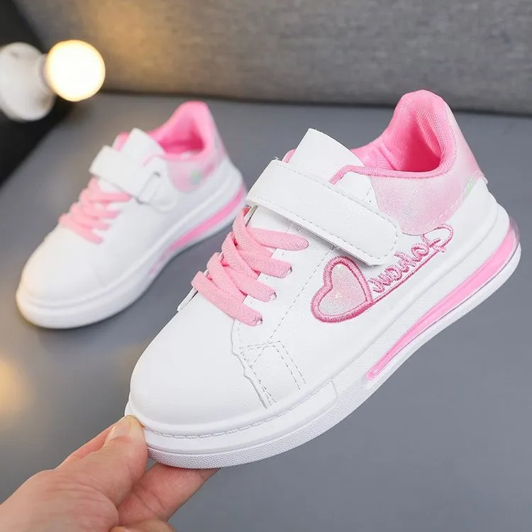 Kids Girls Love Embroidery Stylish Sports Shoes/Sneakers