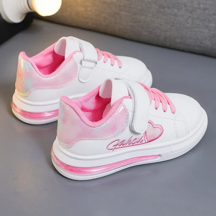 Kids Girls Love Embroidery Stylish Sports Shoes/Sneakers