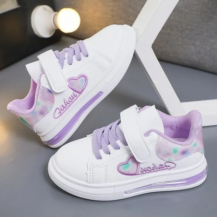 Kids Girls Love Embroidery Stylish Sports Shoes/Sneakers