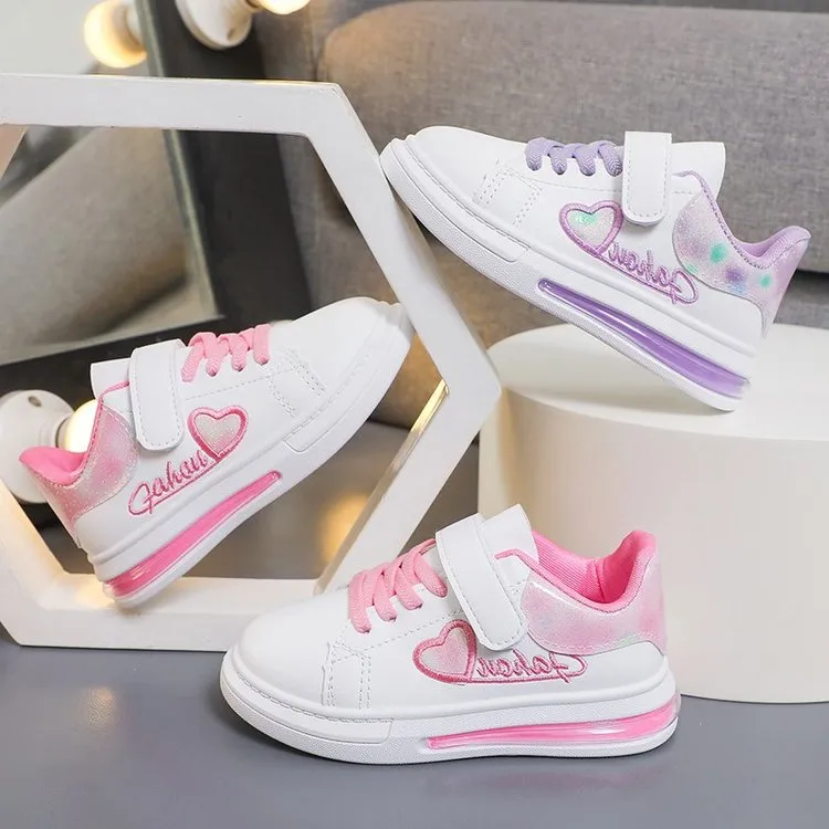 Kids Girls Love Embroidery Stylish Sports Shoes/Sneakers