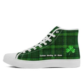 Luxury Gifts,Personalized Lucky Design Sneakers, Custom Green High-Top Shoes, Casual Shoes Gift,FN024-24025069