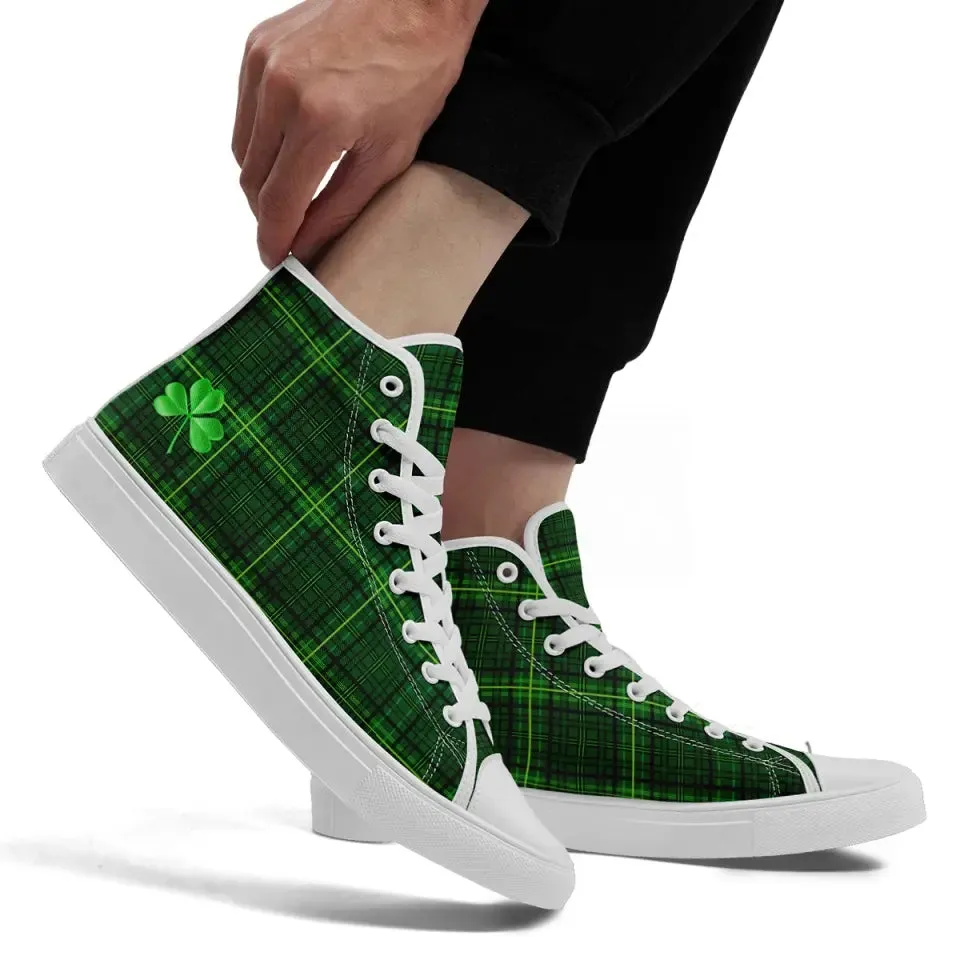 Luxury Gifts,Personalized Lucky Design Sneakers, Custom Green High-Top Shoes, Casual Shoes Gift,FN024-24025069