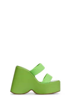 Mint Way Back Platform Wedges