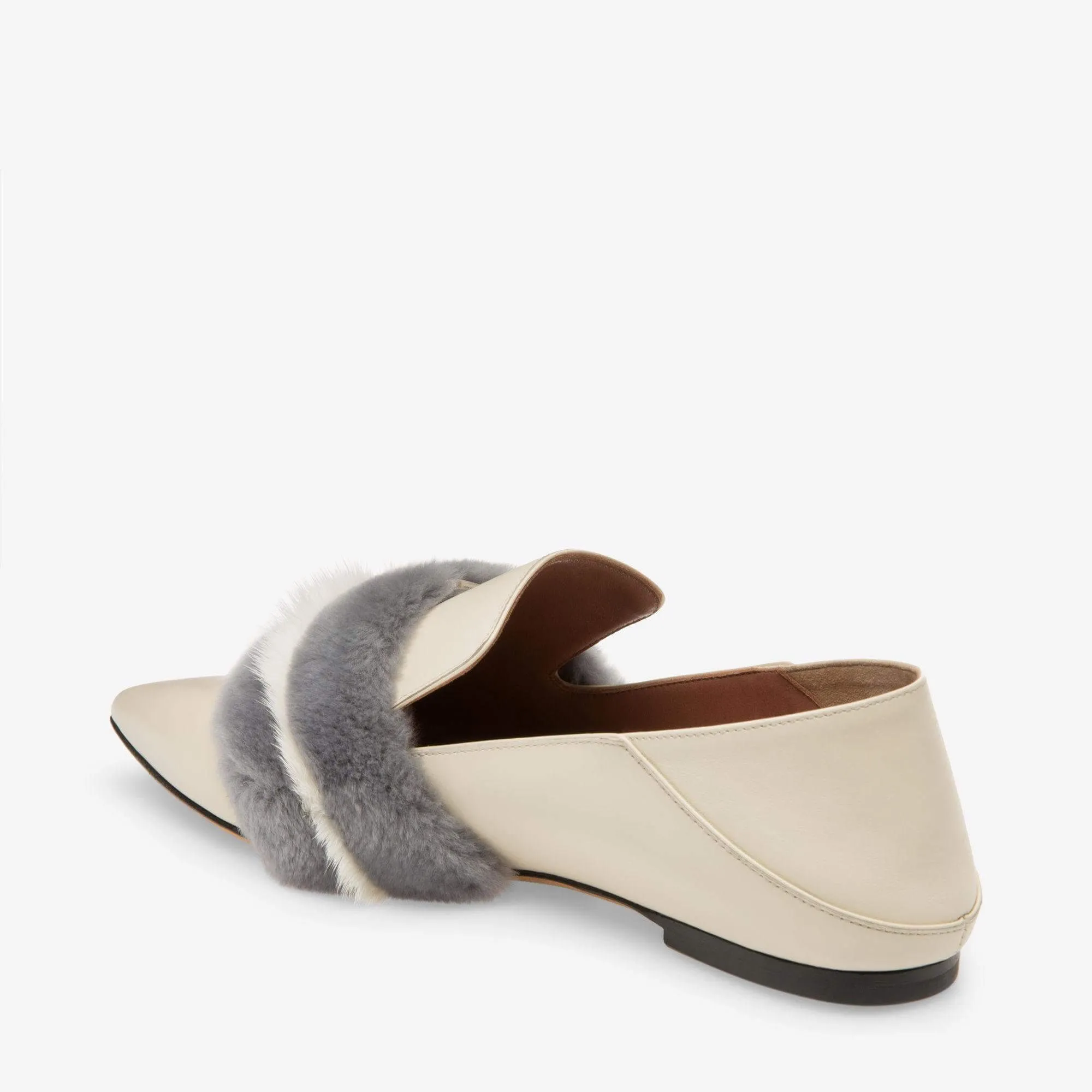 NEW Bally Hamelia Women's 6223320 Bone Calf Leather Fur Pumps US 9 MSRP $850