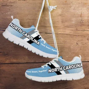 North Carolina Hard Smart Together Tar Heels Basketball Fan Running Shoes