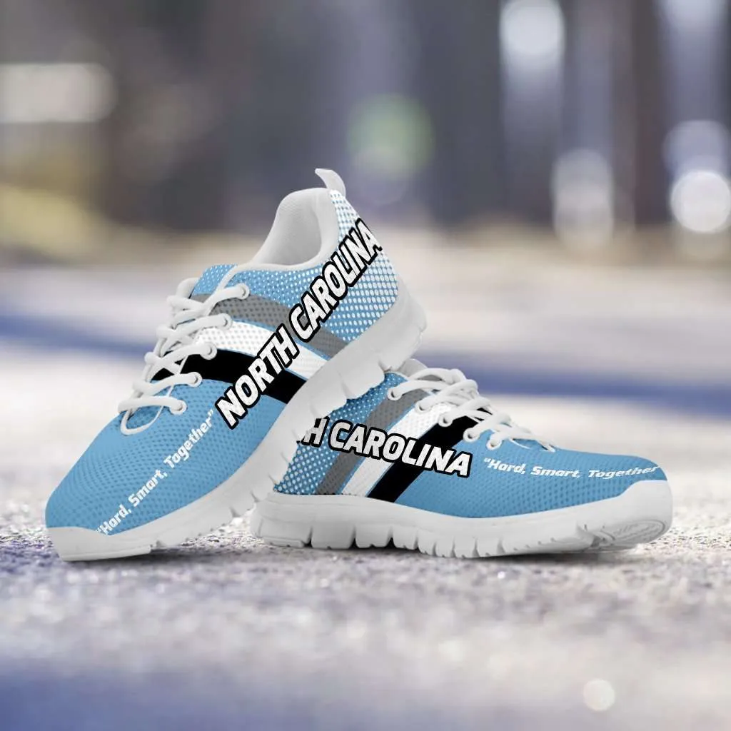 North Carolina Hard Smart Together Tar Heels Basketball Fan Running Shoes