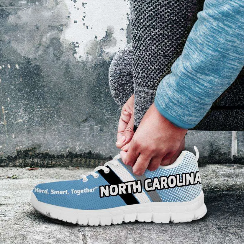North Carolina Hard Smart Together Tar Heels Basketball Fan Running Shoes