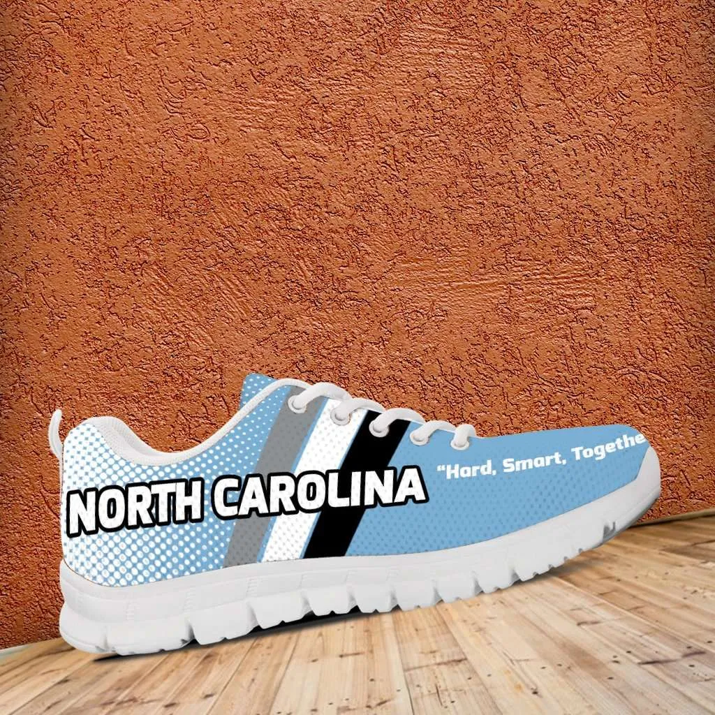 North Carolina Hard Smart Together Tar Heels Basketball Fan Running Shoes