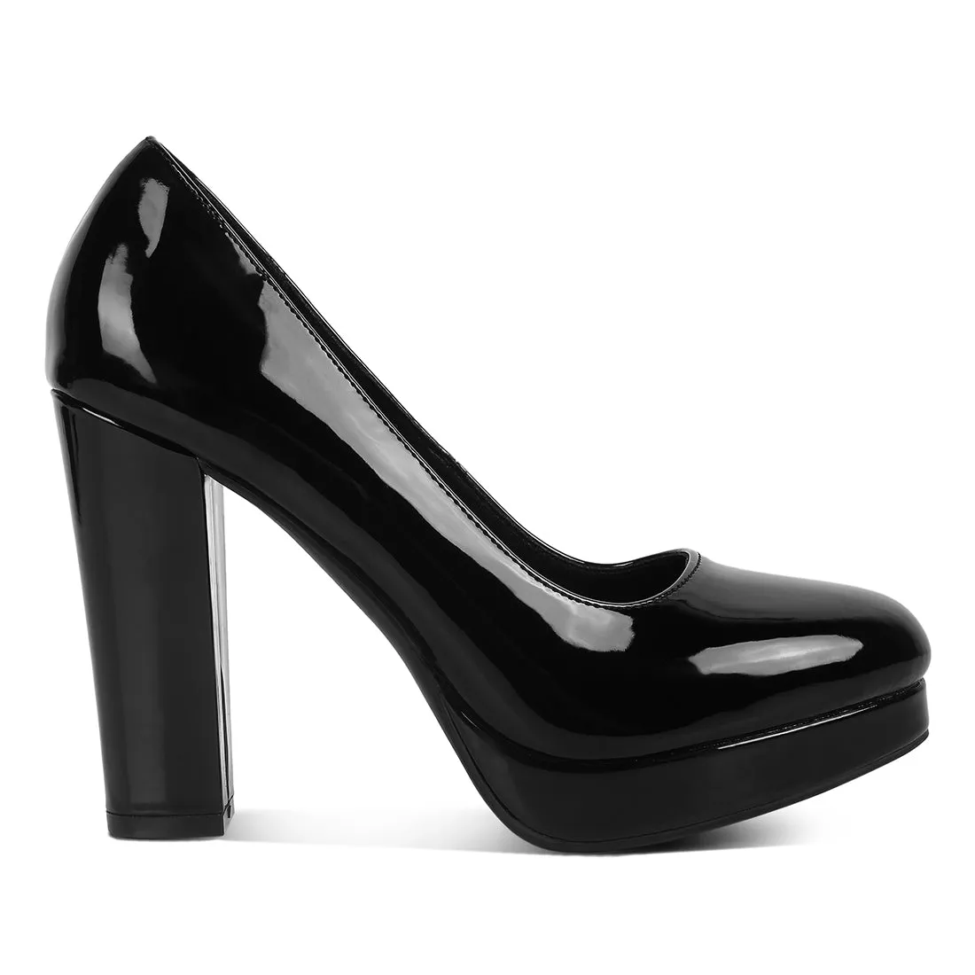 Patent Faux Leather Pump Sandals