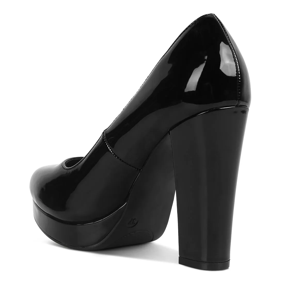 Patent Faux Leather Pump Sandals