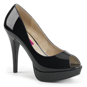 Peep Toe Large Size Pumps Black PA