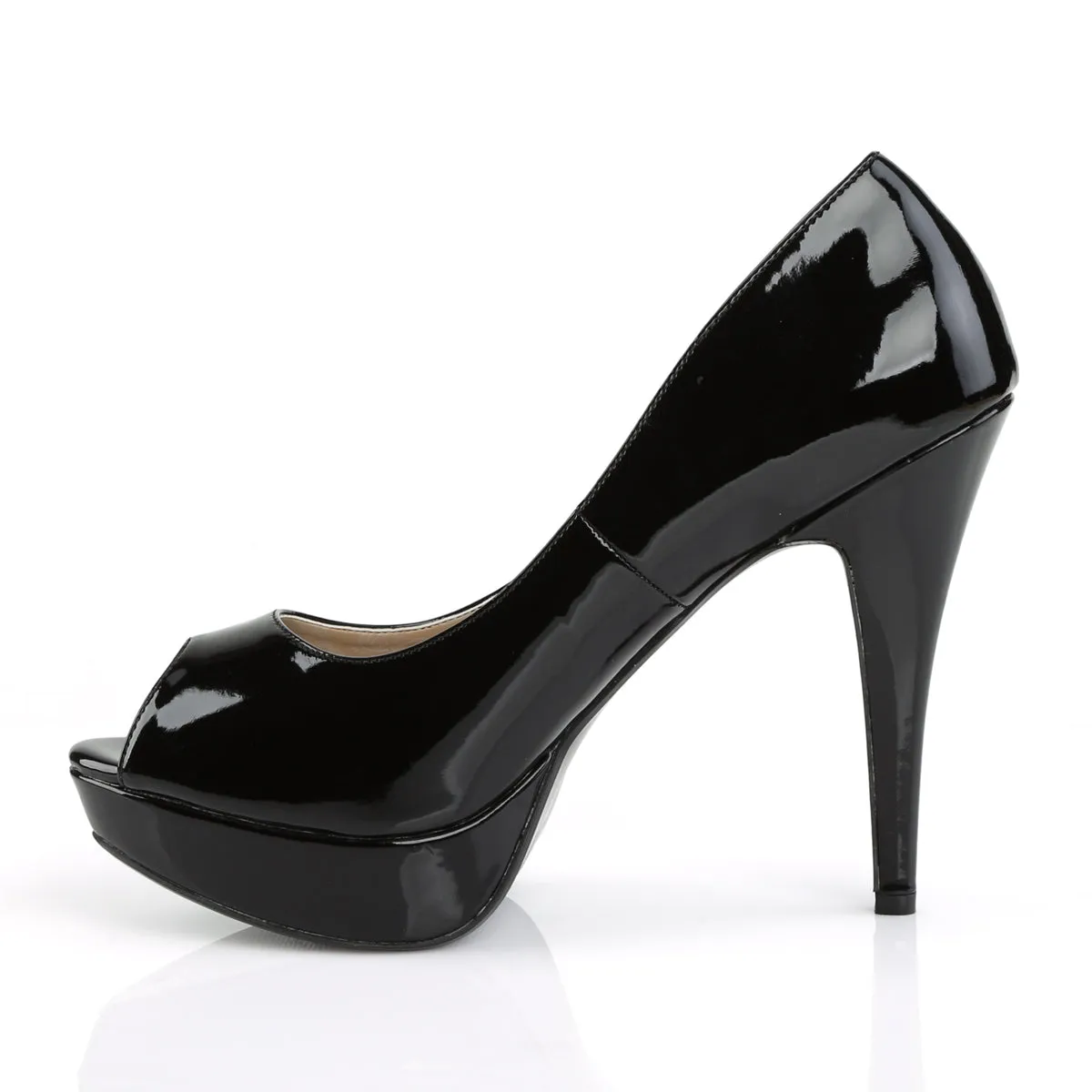 Peep Toe Large Size Pumps Black PA