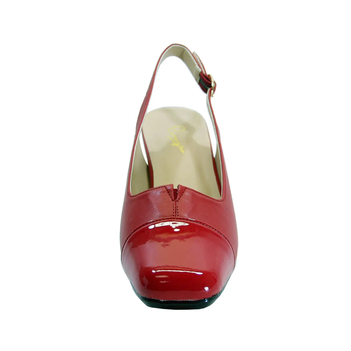 PEERAGE Luciana Women's Wide Width Leather Slingback Pumps