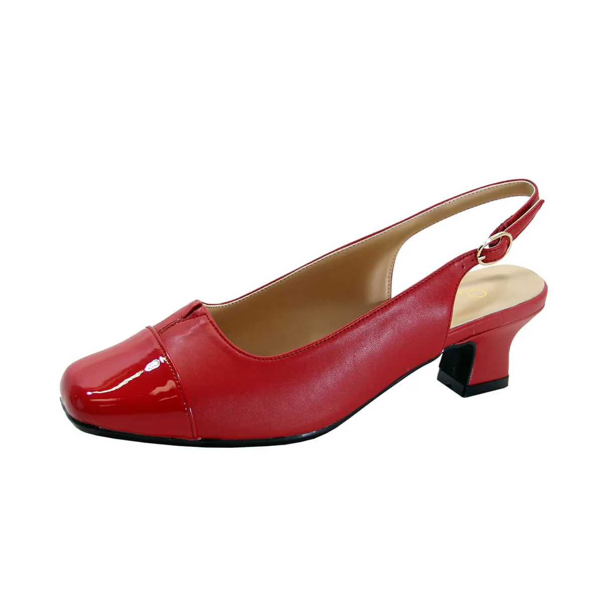 PEERAGE Luciana Women's Wide Width Leather Slingback Pumps