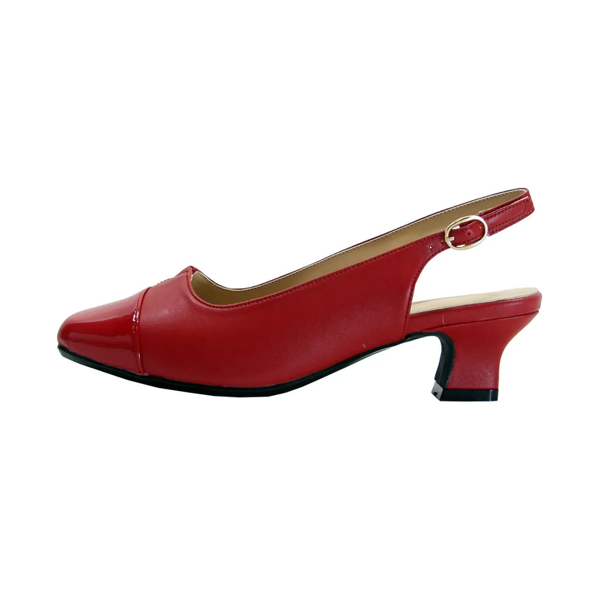 PEERAGE Luciana Women's Wide Width Leather Slingback Pumps