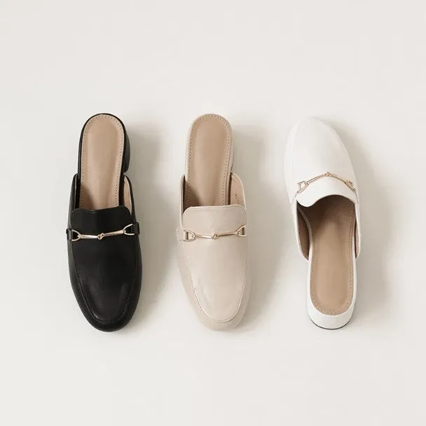 Petite Slip On Leather Loafers DS85