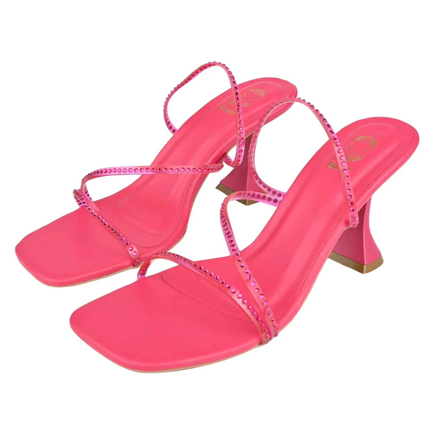 Pink Diamond Strap Heels