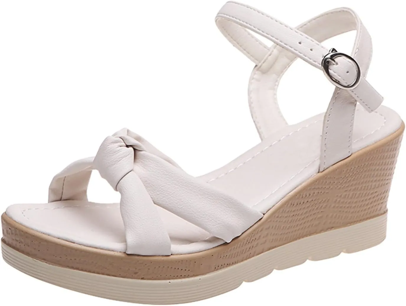 Platform Sandals for Women Comfortable Walking Ankle Strap Fashion Wedge Sandals Casual Summer Beach Outdoor High Heels Open Toe Espadrilles Slip on Shoes