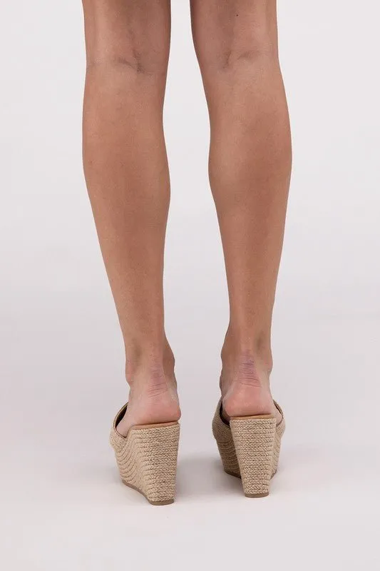 Raffia Wedge Sandals