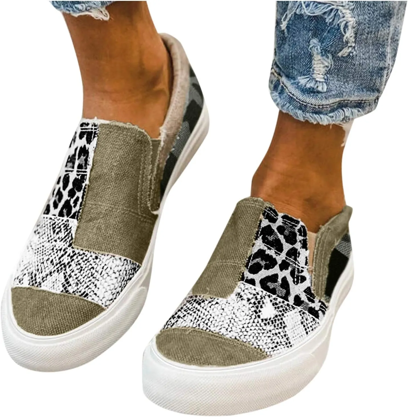 Running Shoes Women Wide Width Gibobby Sneakers for Women Slide Hollow-Out Round Toe Fashion Comfortable Walking Flats Casual Shoes Slip On Loafers