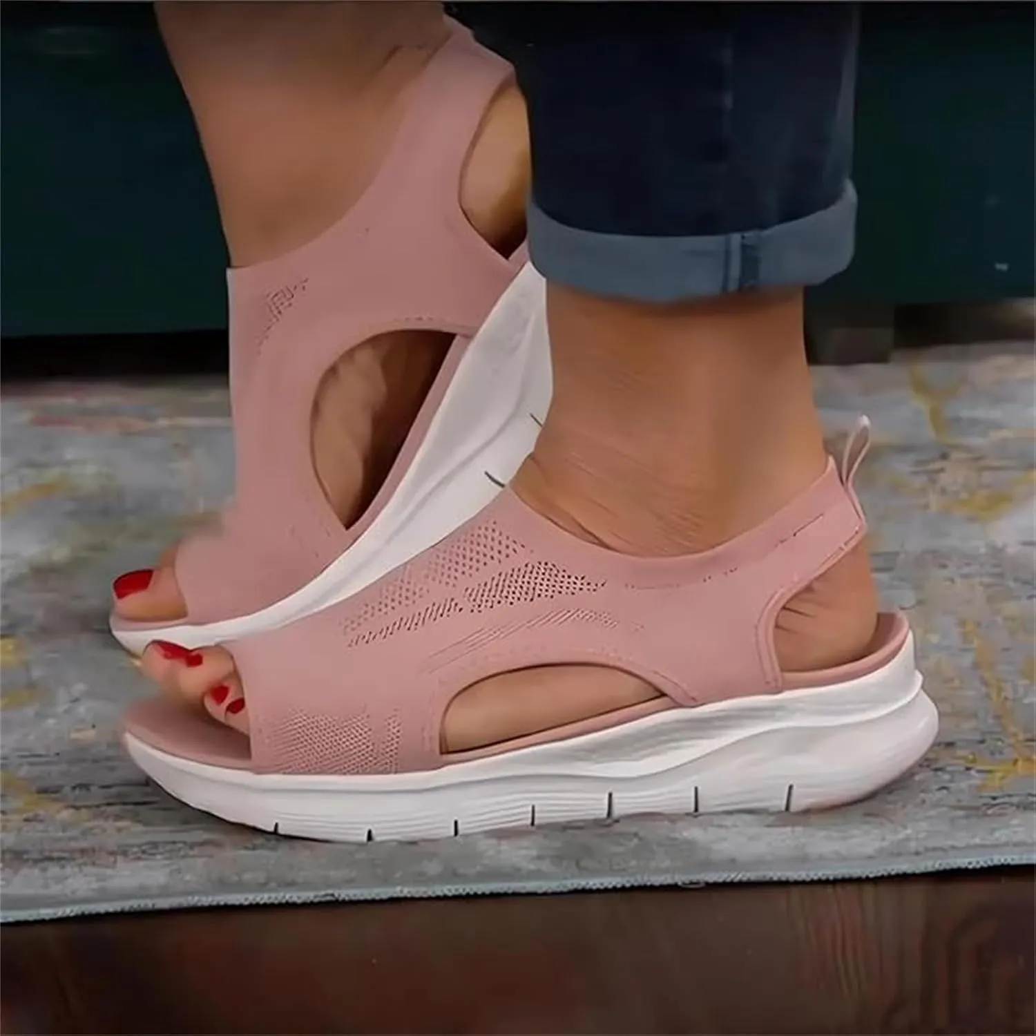 Sandals Women Comfortable Arch Support Fashion Orthotic Slides Ladies Lightweight Athletic Slip On Orthopedic Shoes