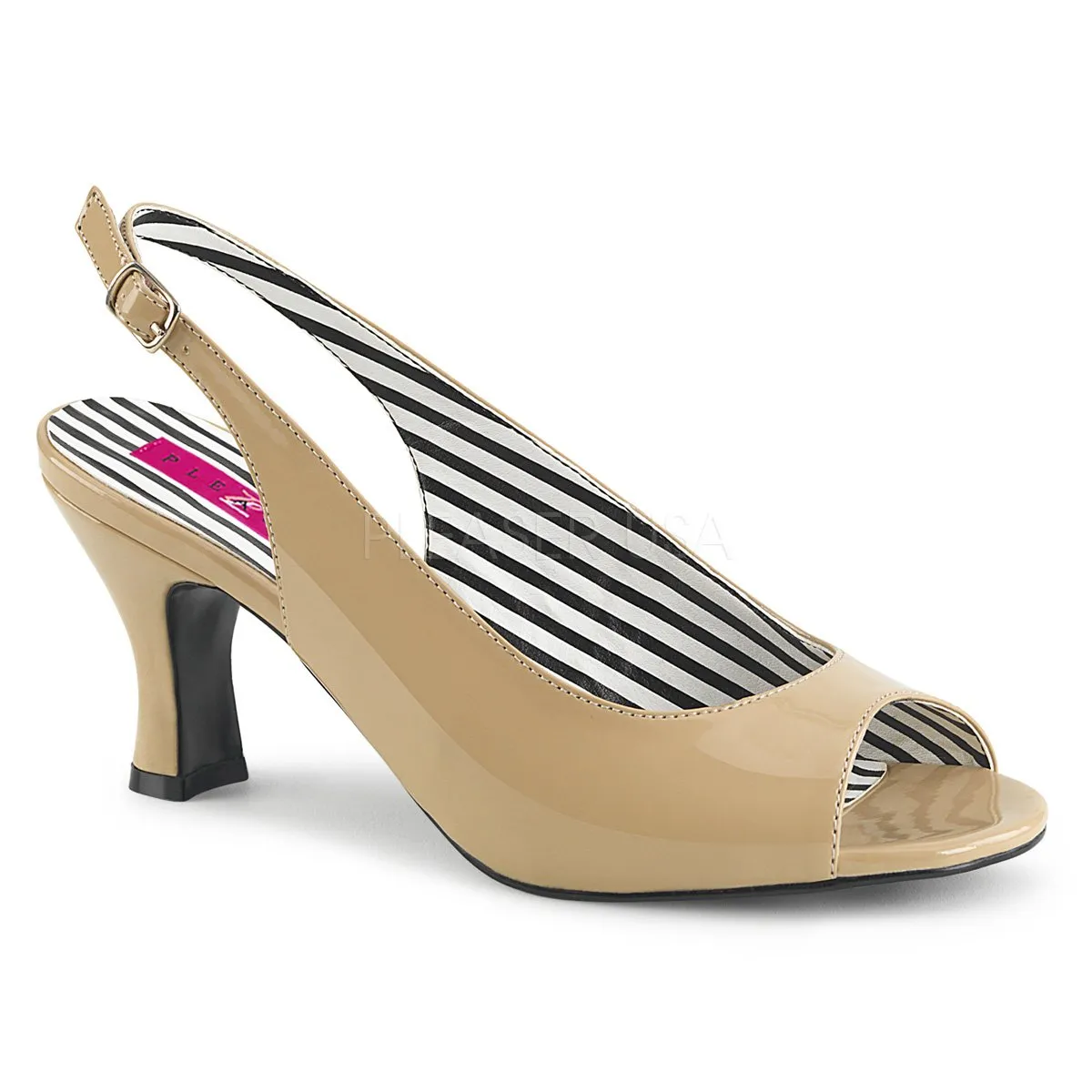 Slingback Peep Toe Pump with 3-inch Heel 4-colors JENNA-02