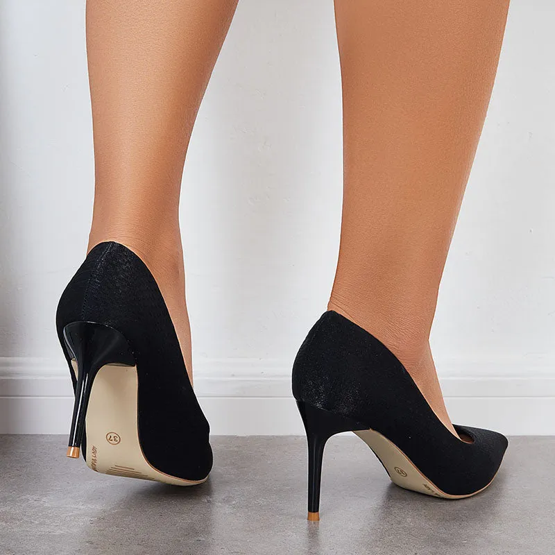Sohiwoo Women Women Stilettos High Heel Pumps Pointed Toe Office Dress Shoes
