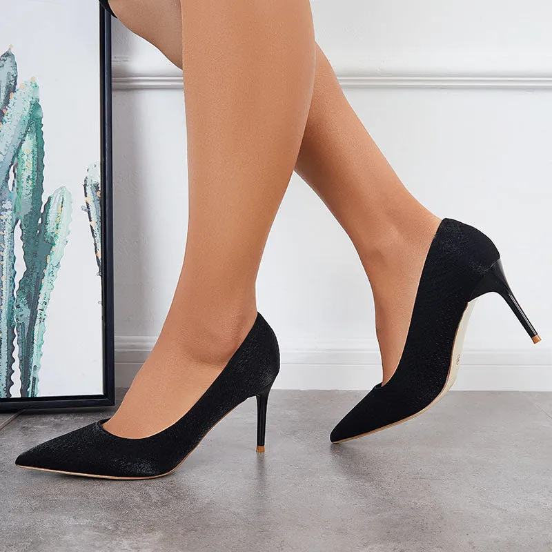 Sohiwoo Women Women Stilettos High Heel Pumps Pointed Toe Office Dress Shoes