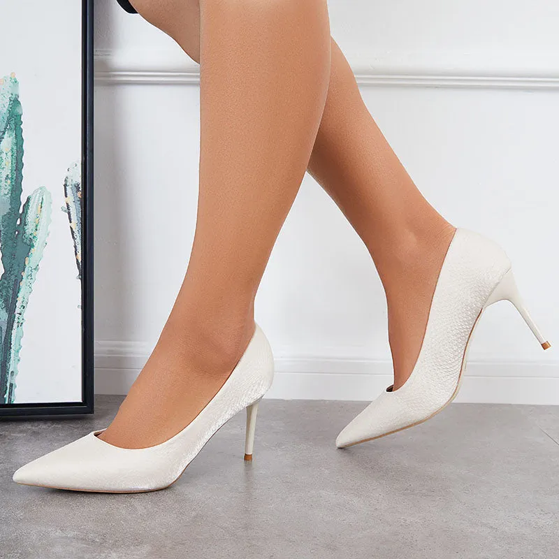 Sohiwoo Women Women Stilettos High Heel Pumps Pointed Toe Office Dress Shoes