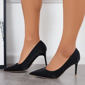 Sohiwoo Women Women Stilettos High Heel Pumps Pointed Toe Office Dress Shoes
