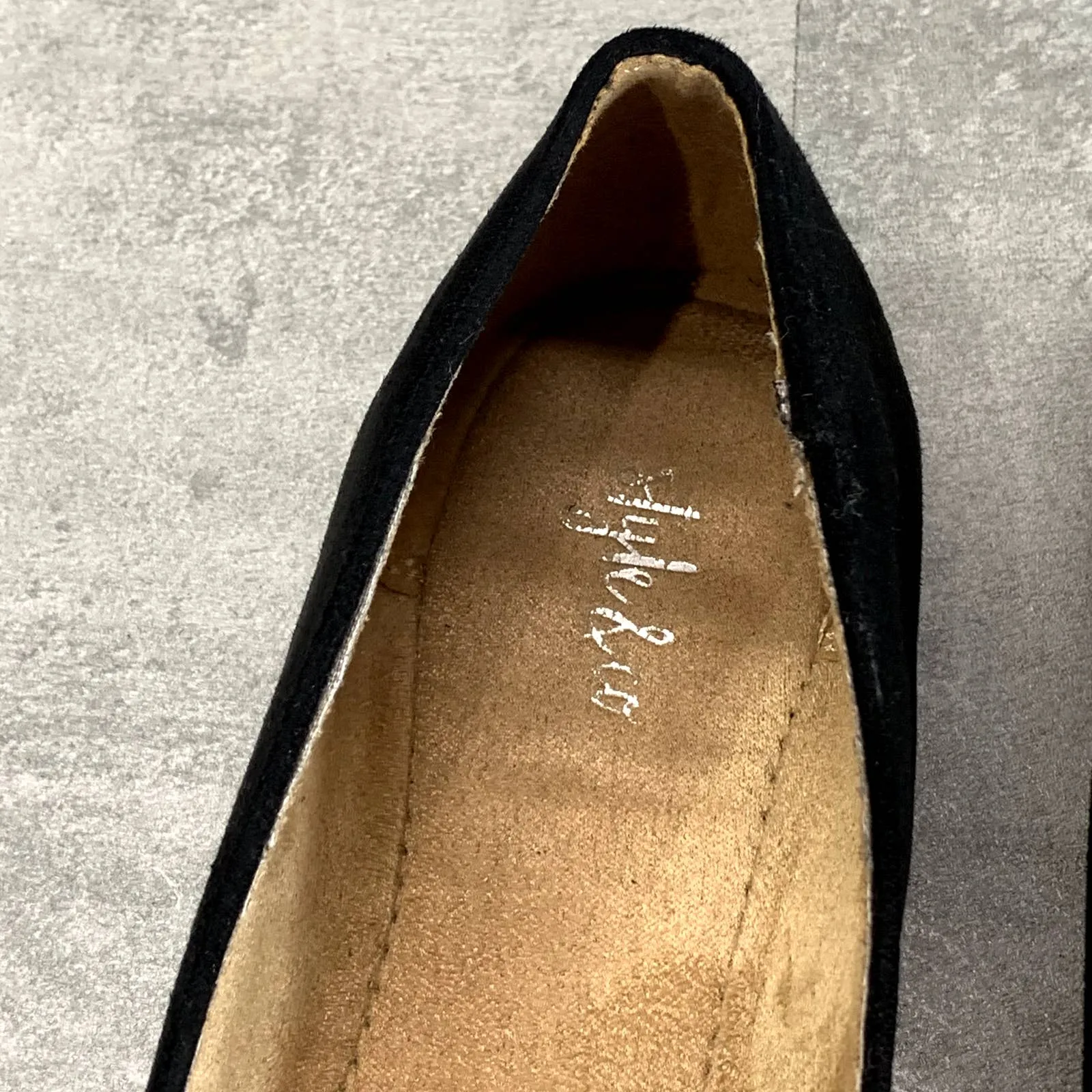 STYLE & CO Women's Black Micro Alysonn Round-Toe Slip-On Loafer Flats SZ 8
