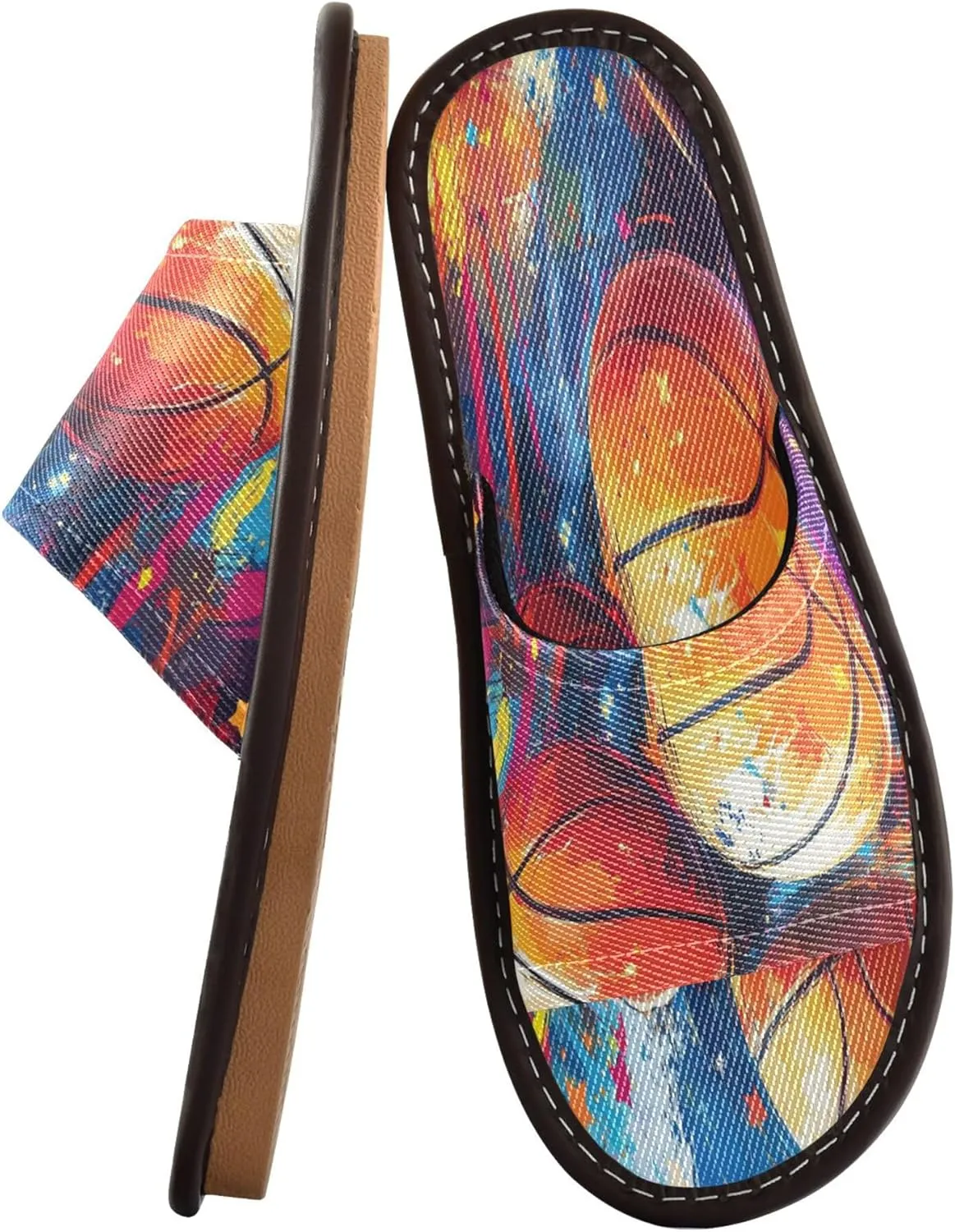 Summer Slipper Basketball Ball Graffiti Sport Indoor House Men Women Quick Drying Slippers