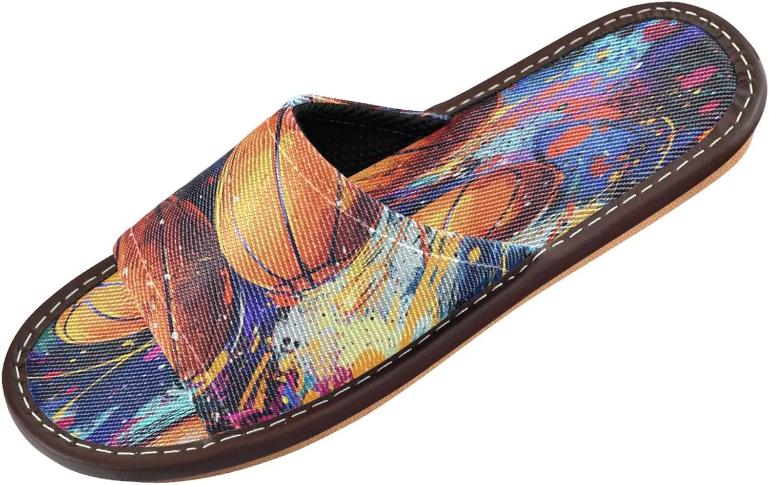 Summer Slipper Basketball Ball Sport Graffiti Indoor House Men Women Quick Drying Slippers