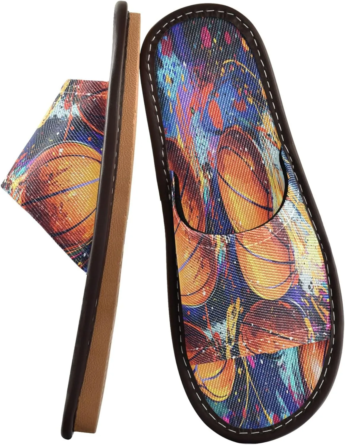 Summer Slipper Basketball Ball Sport Graffiti Indoor House Men Women Quick Drying Slippers