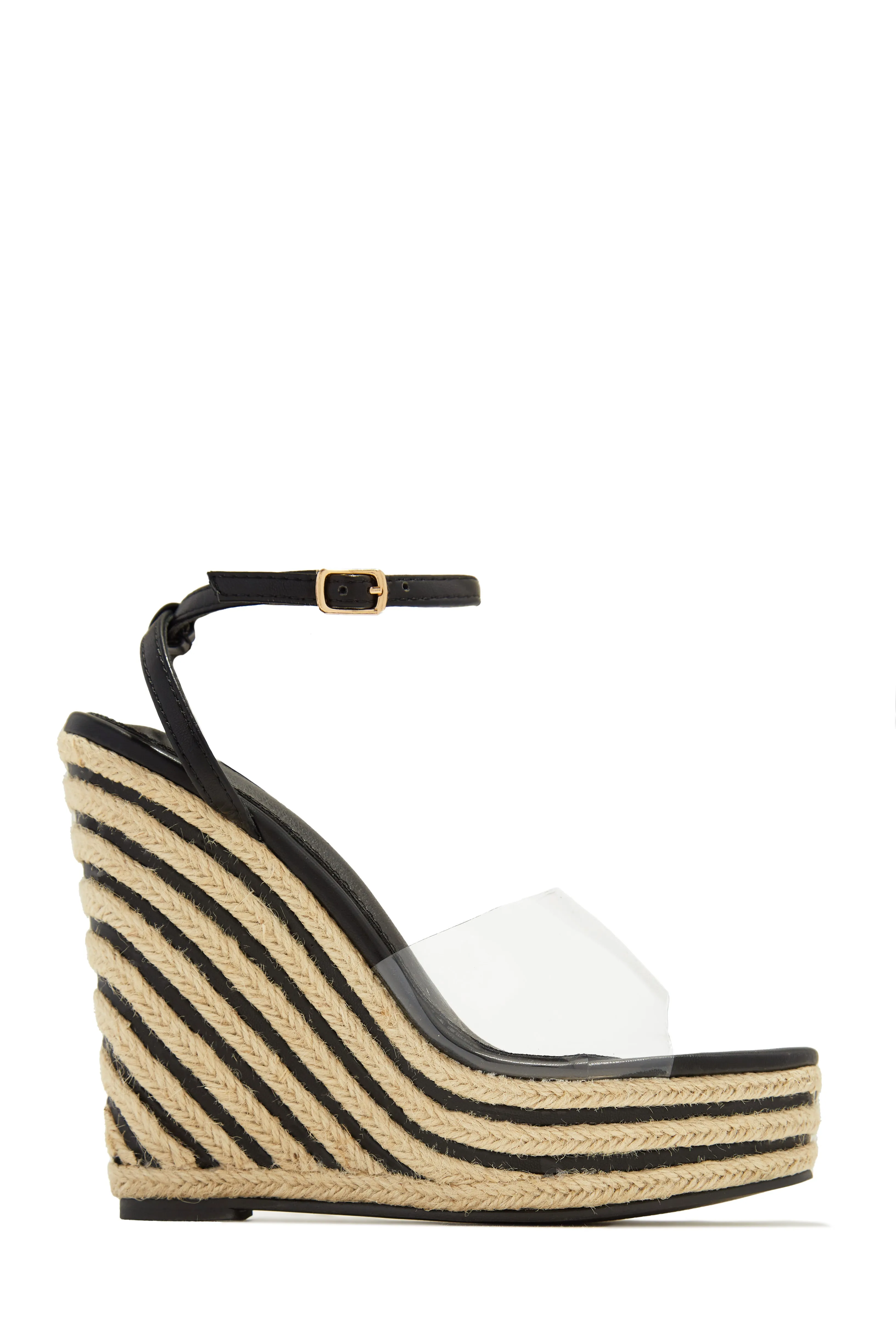 Summer Uniform Platform Espadrille Wedges - White