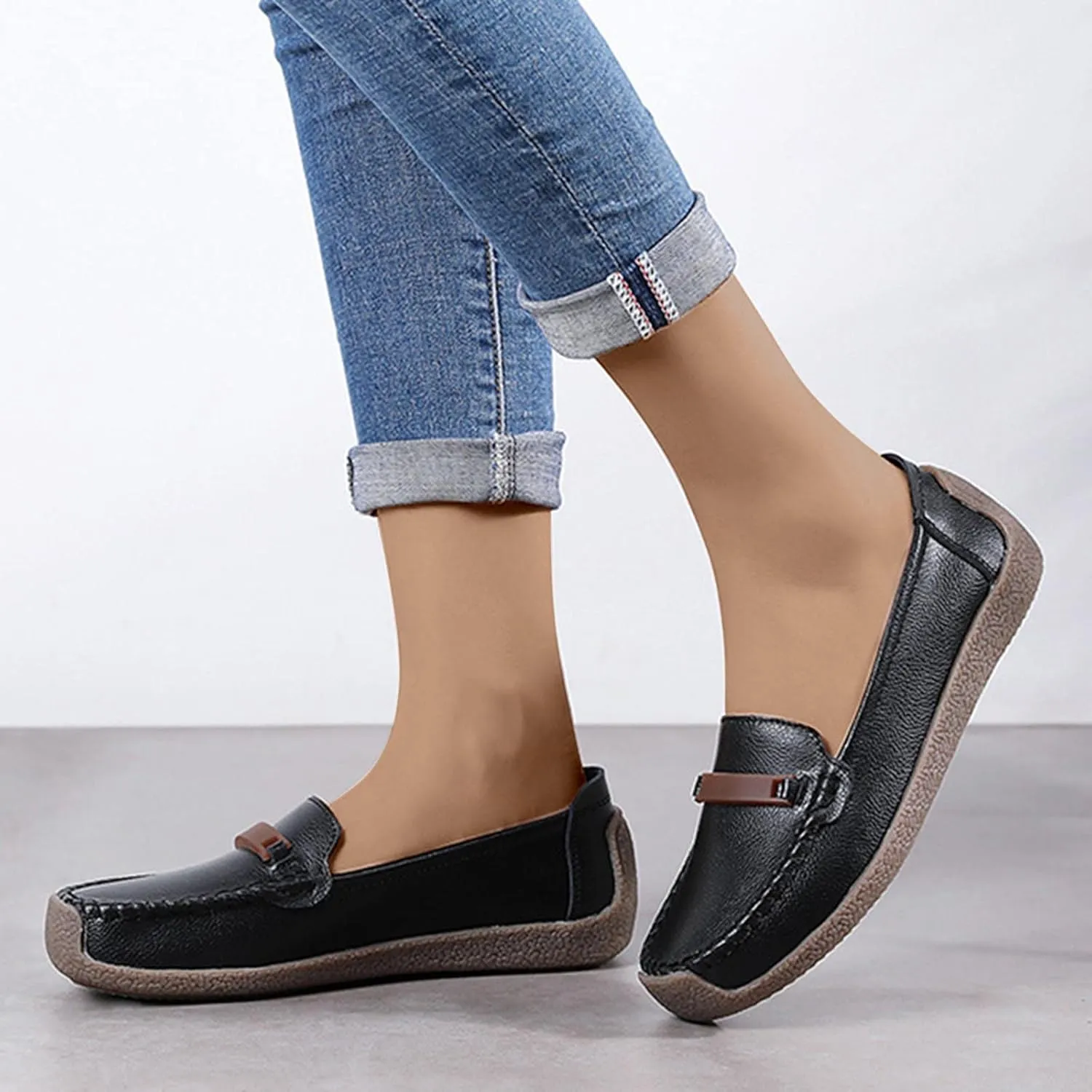 Tassel Loafers Shoe for Women Fashion Solid Color Slip On Shoes Casual Soft Sneakers Dress Workout Footwear