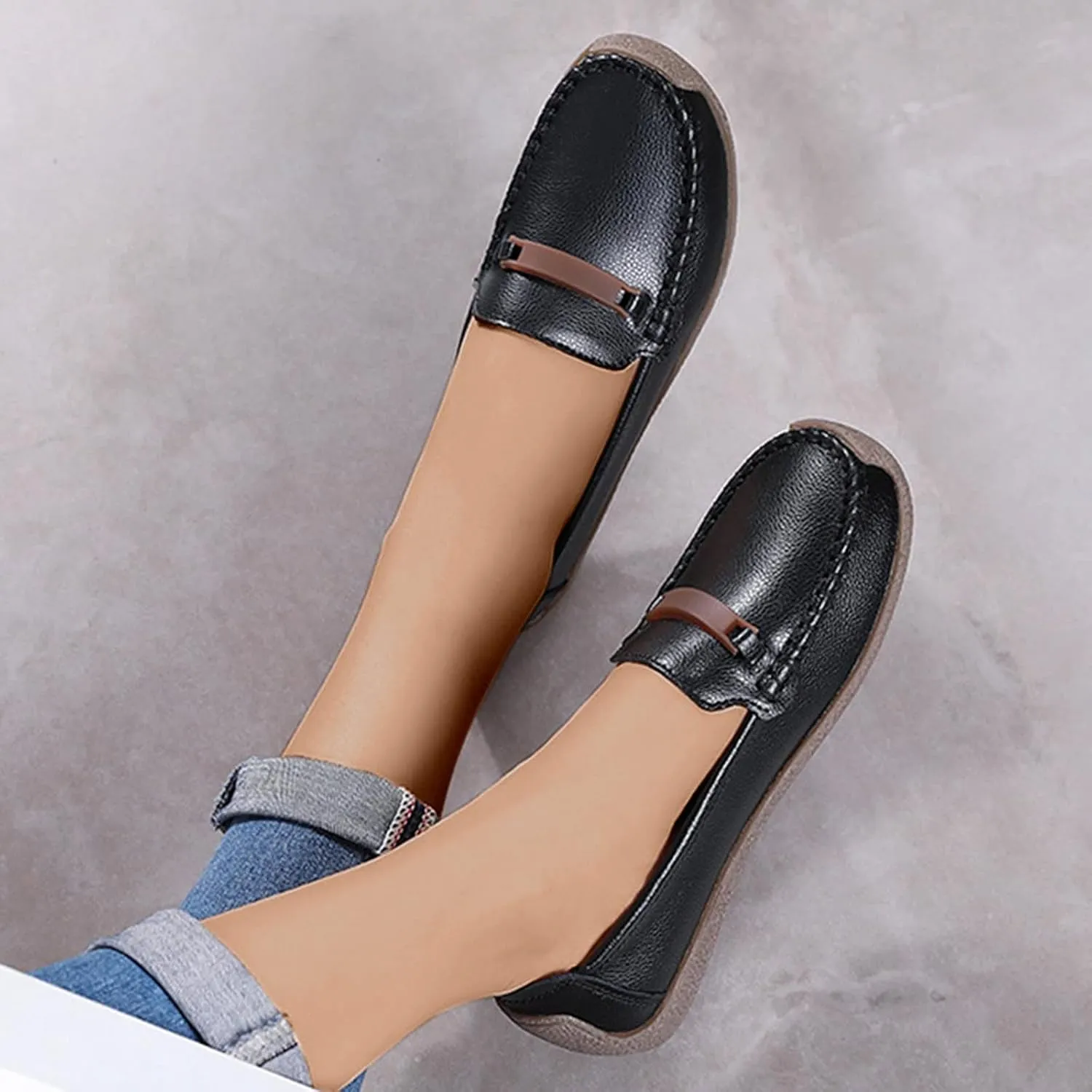 Tassel Loafers Shoe for Women Fashion Solid Color Slip On Shoes Casual Soft Sneakers Dress Workout Footwear