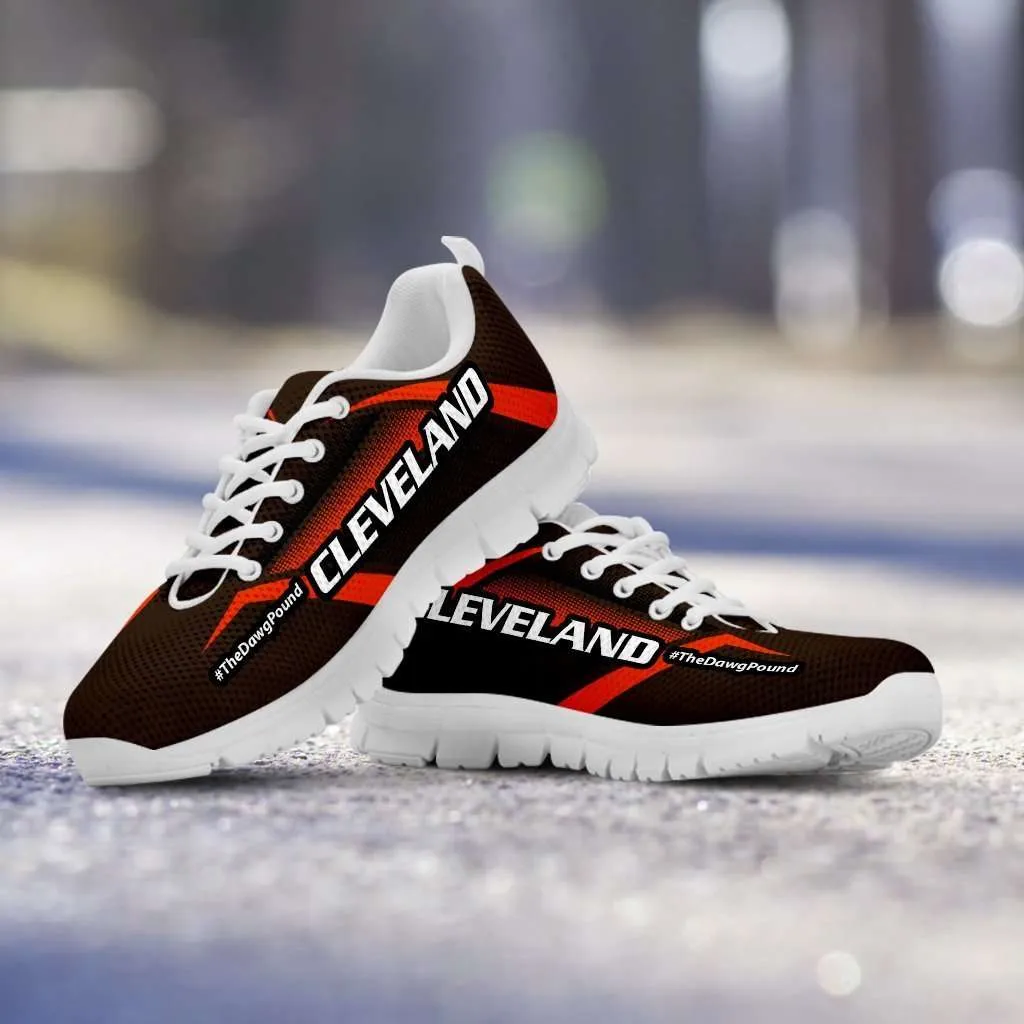 #TheDawgPound Cleveland Fan Mesh Fabric Running Shoes v2