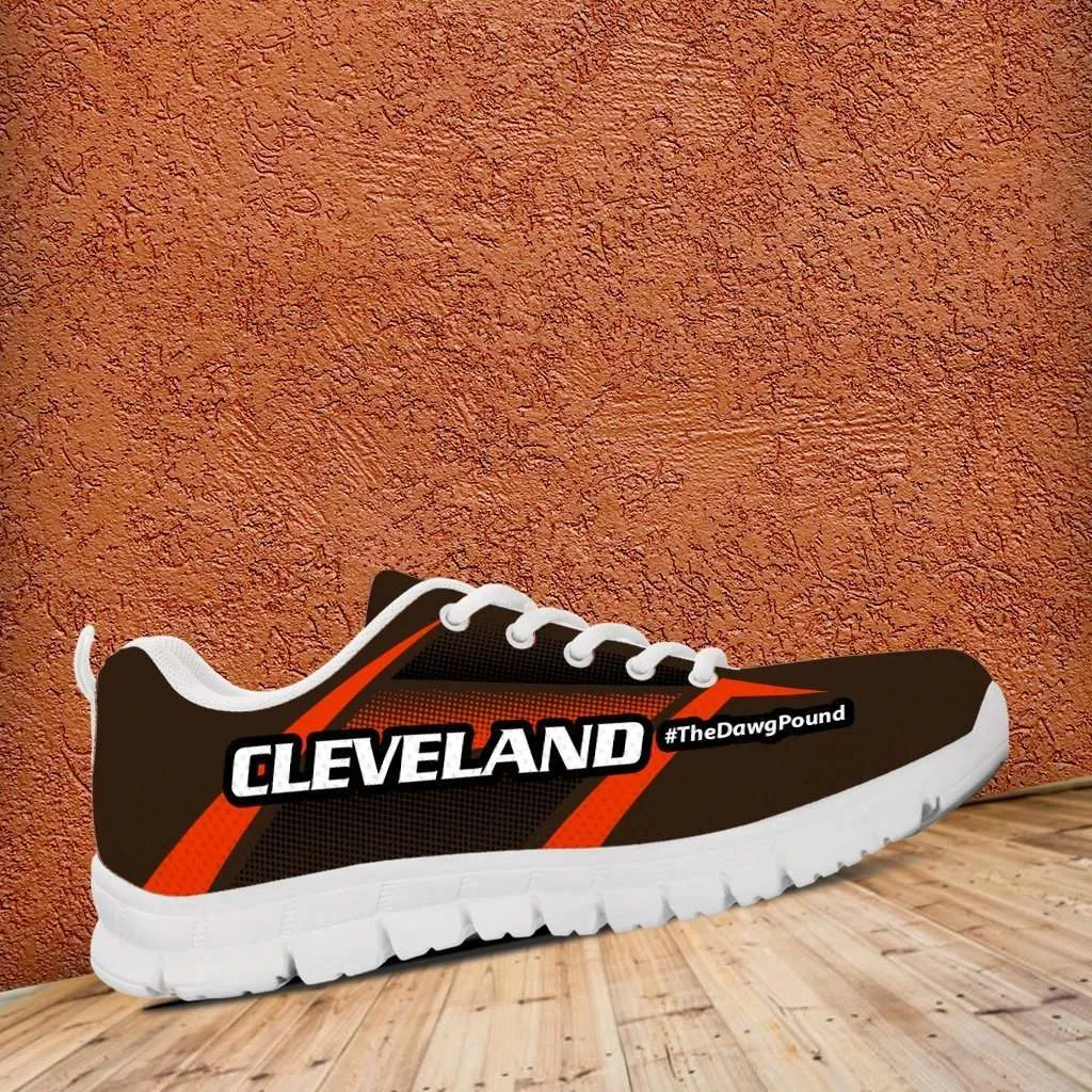 #TheDawgPound Cleveland Fan Mesh Fabric Running Shoes v2