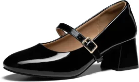 Trary Mary Jane Shoes Women, Chunky Mary Janes Heels for Women Shoes Dressy Casual, Dress Shoes for Women Block Heels Closed Toe Mary Jane Pumps
