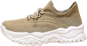 Womens Fashion Athletic Sneakers Mesh Lightweight Platform Slip On Sports Casual Shoes Breathable Soft Sole Comfortable Work Gym Trainers Orthopedic Summer Arch Support Shoes
