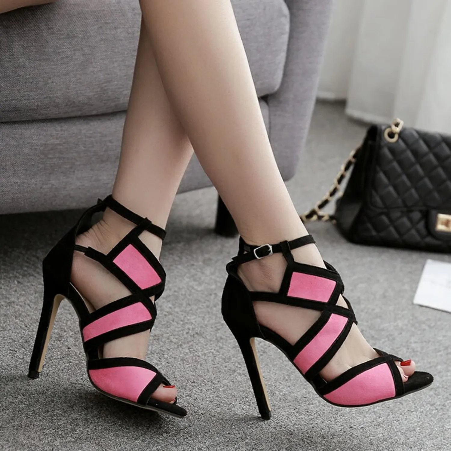 Women's High Heel Ankle Strap Sandals