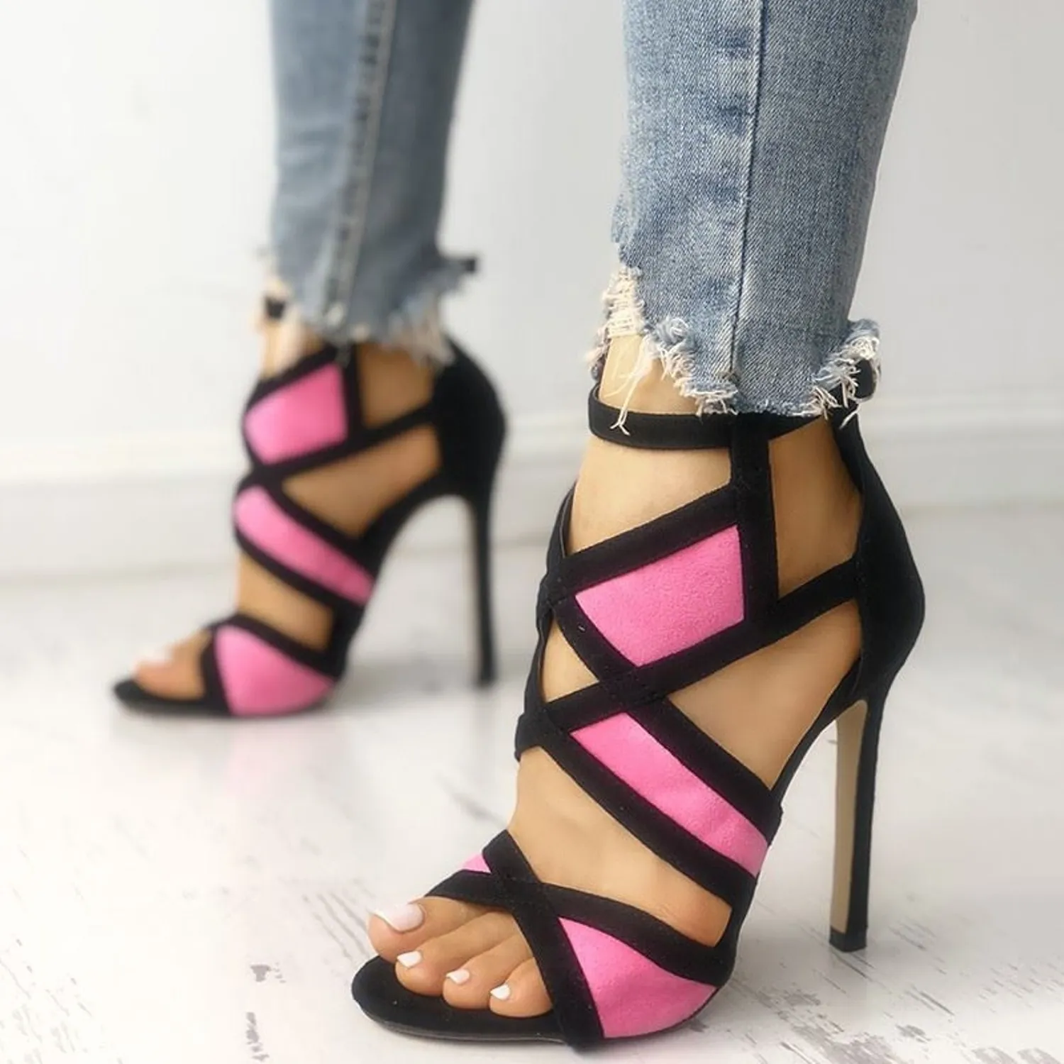 Women's High Heel Ankle Strap Sandals