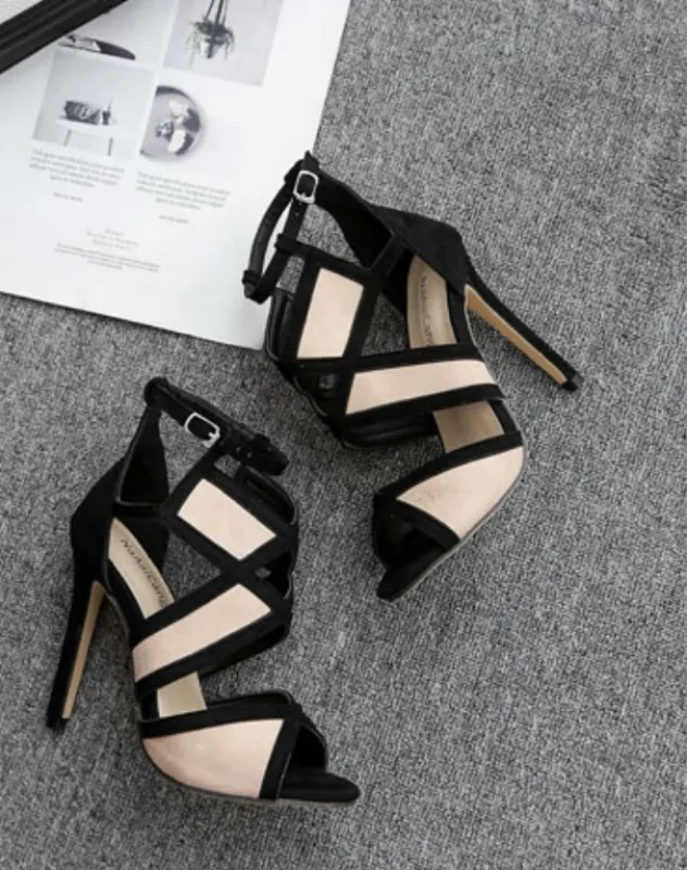 Women's High Heel Ankle Strap Sandals