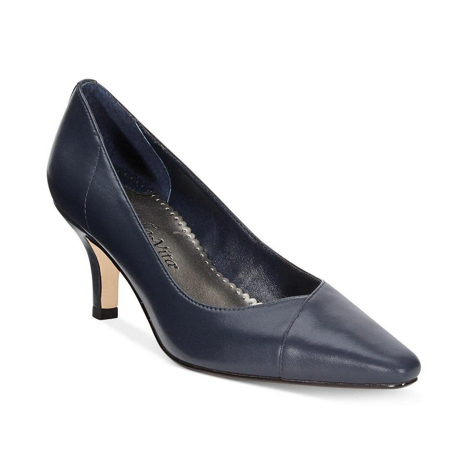 Wow Navy Kidskin Pump